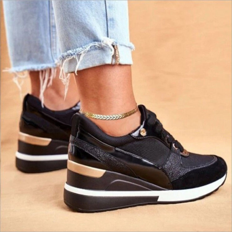 Women Sport Casual Sneakers Wedge Heel Walking Running Shoes 2024