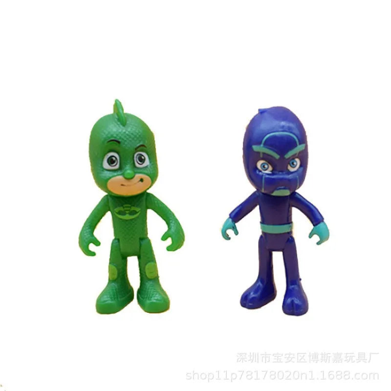 PJ Mask Toy Set Anime Figure Action Figure Catboy Owlette Style PVC Statue Collection Model Kid Doll Presents for The Children