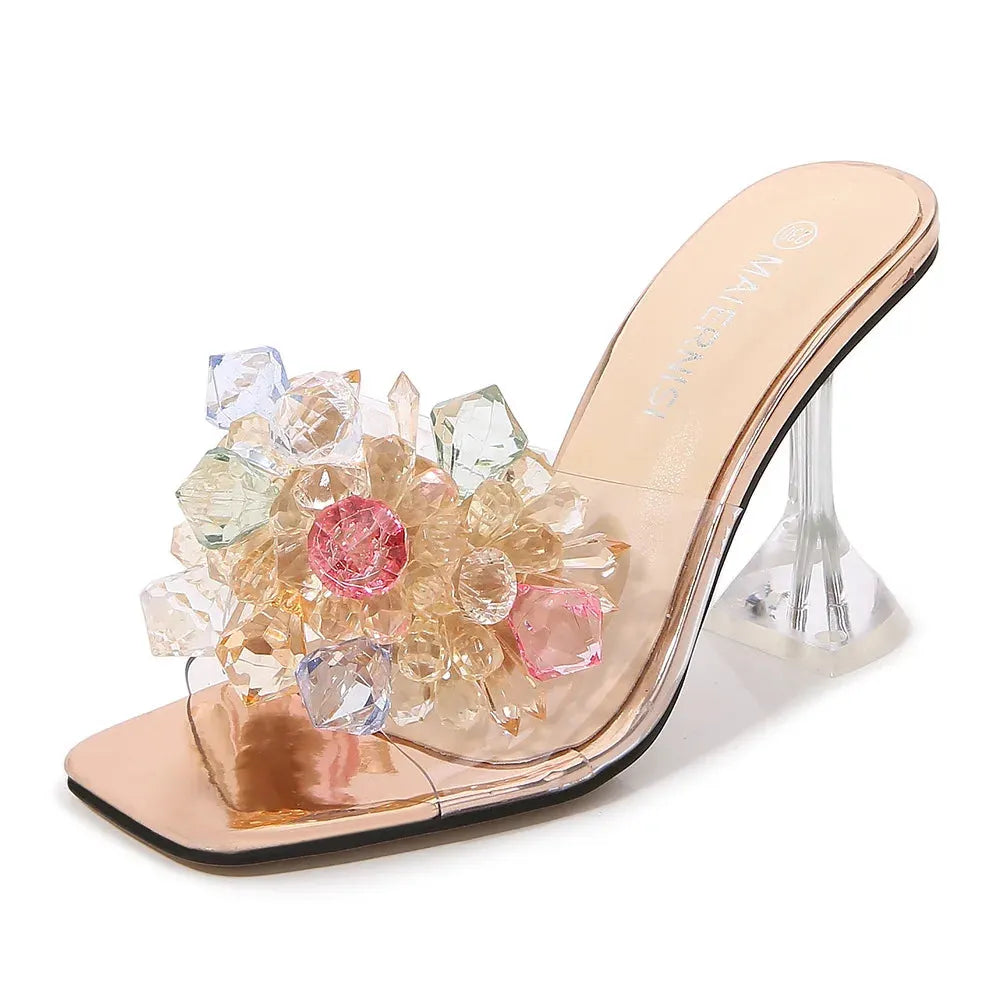 Sexy Casual Shoes Plus Size Women Open Toe Transparent Slippers - CEW Store