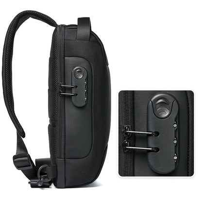 Men's Waterproof USB Oxford Crossbody Bag