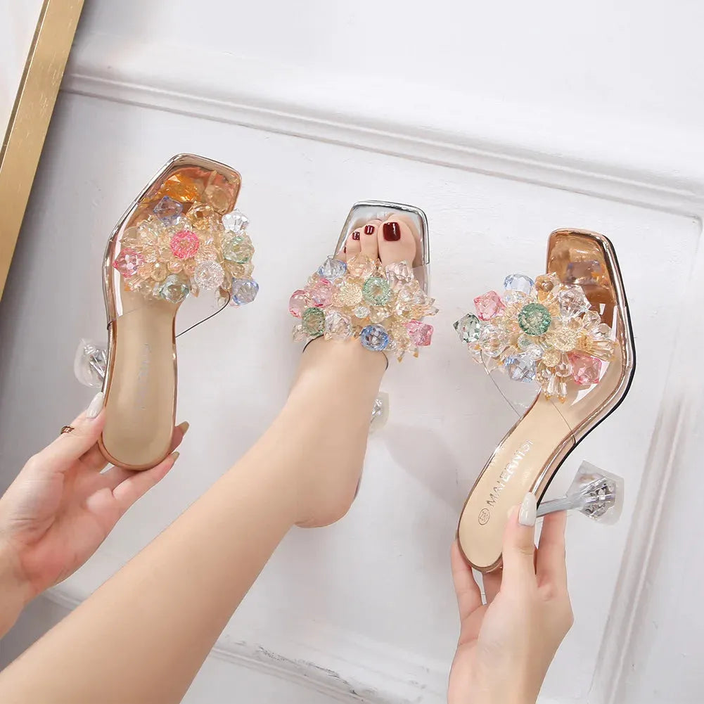 Sexy Casual Shoes Plus Size Women Open Toe Transparent Slippers - CEW Store