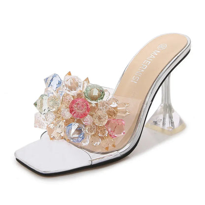 Sexy Casual Shoes Plus Size Women Open Toe Transparent Slippers - CEW Store