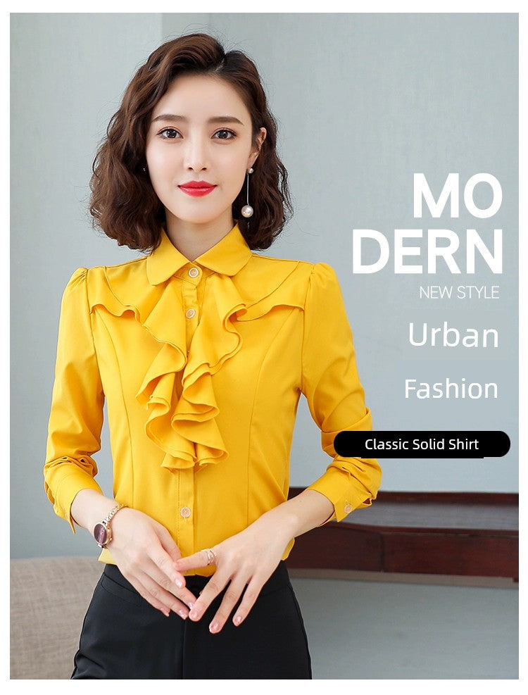 Early Spring New Chiffon Long Sleeve Business Wear Silm Shirt