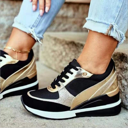 Women Sport Casual Sneakers Wedge Heel Walking Running Shoes 2024