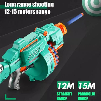 Nerfs Gun Toy Children's Electric Continuous Shooting Gatling Suction Cup Soft Bullet BB Gun Juguetes For Kids Gift