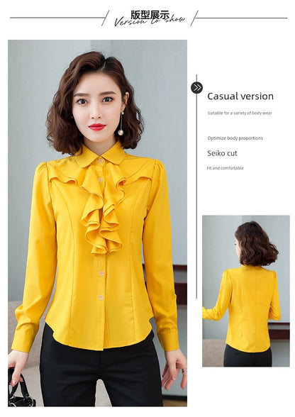 Early Spring New Chiffon Long Sleeve Business Wear Silm Shirt