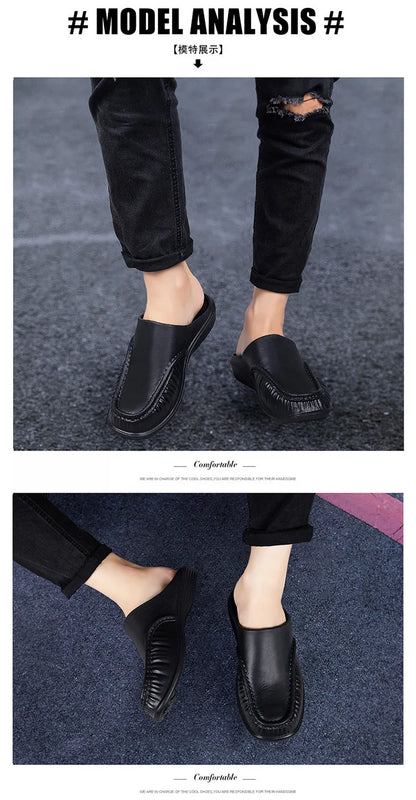 Plus Size Shoes for Men 40-47 Men's Slippers Eva Slip-on Flats Walking Shoes