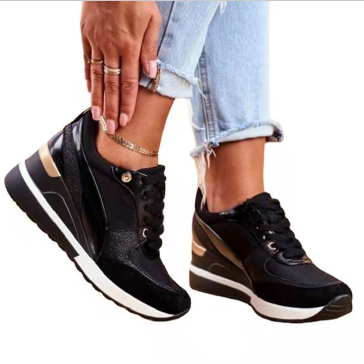 Women Sport Casual Sneakers Wedge Heel Walking Running Shoes 2024