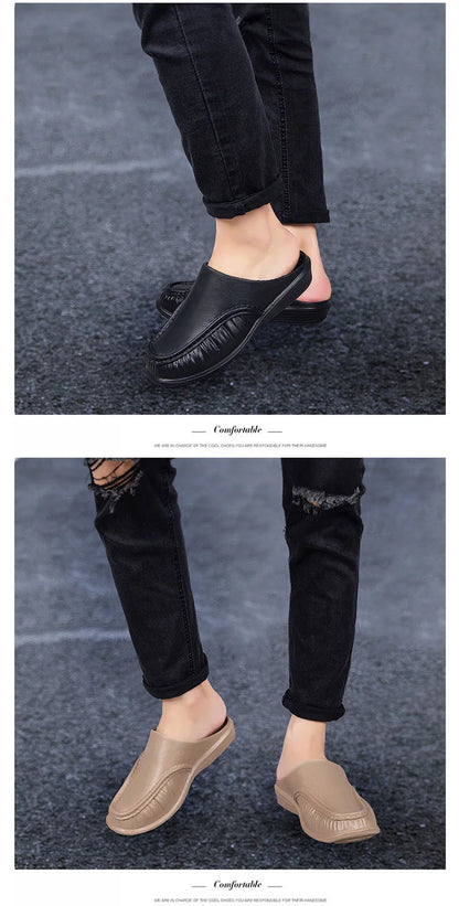 Plus Size Shoes for Men 40-47 Men's Slippers Eva Slip-on Flats Walking Shoes