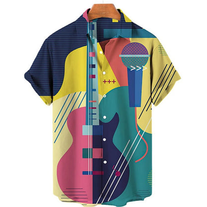 Hawaiian men's short-sleeved shirt