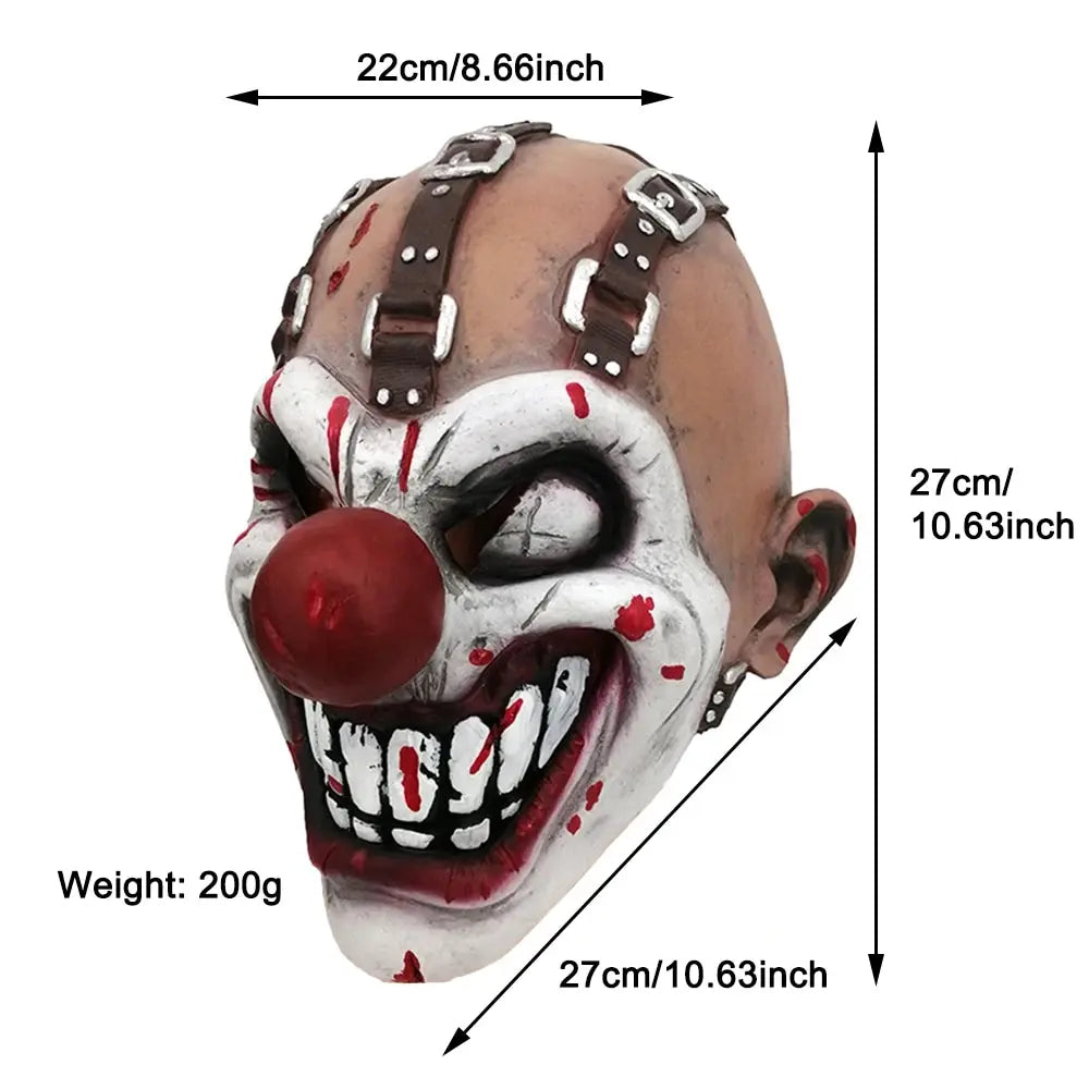 Evil One-eyed Clown Mask Halloween Horror Fancy Dress Party Twisted Killer Clown Mask Movie Cosplay Joker Latex Masks Headgear