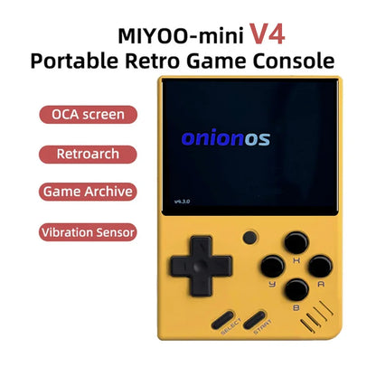 MIYOO Mini V4 Onion OS System Preinstalled 64GB &128GB Version 2.8” IPS Screen MIYOO Mini Compatible with Onion OS