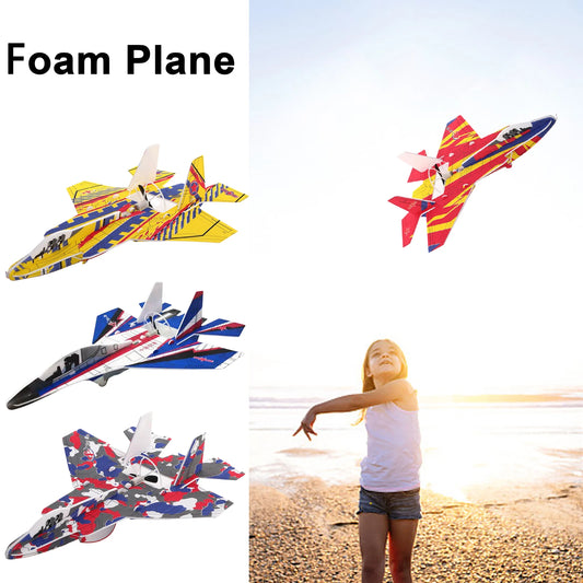 Electric Airplane Toy Rechargeable Throwing Foam Plane Flight Mode Glider Plane With Spinning Function Outdoor Flying Toys