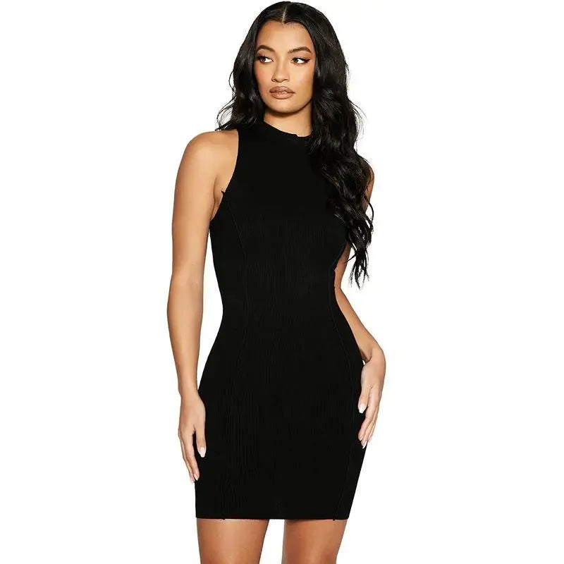 Ribbed Sleeveless Bodycon Summer Dresses For Women - CEW Store