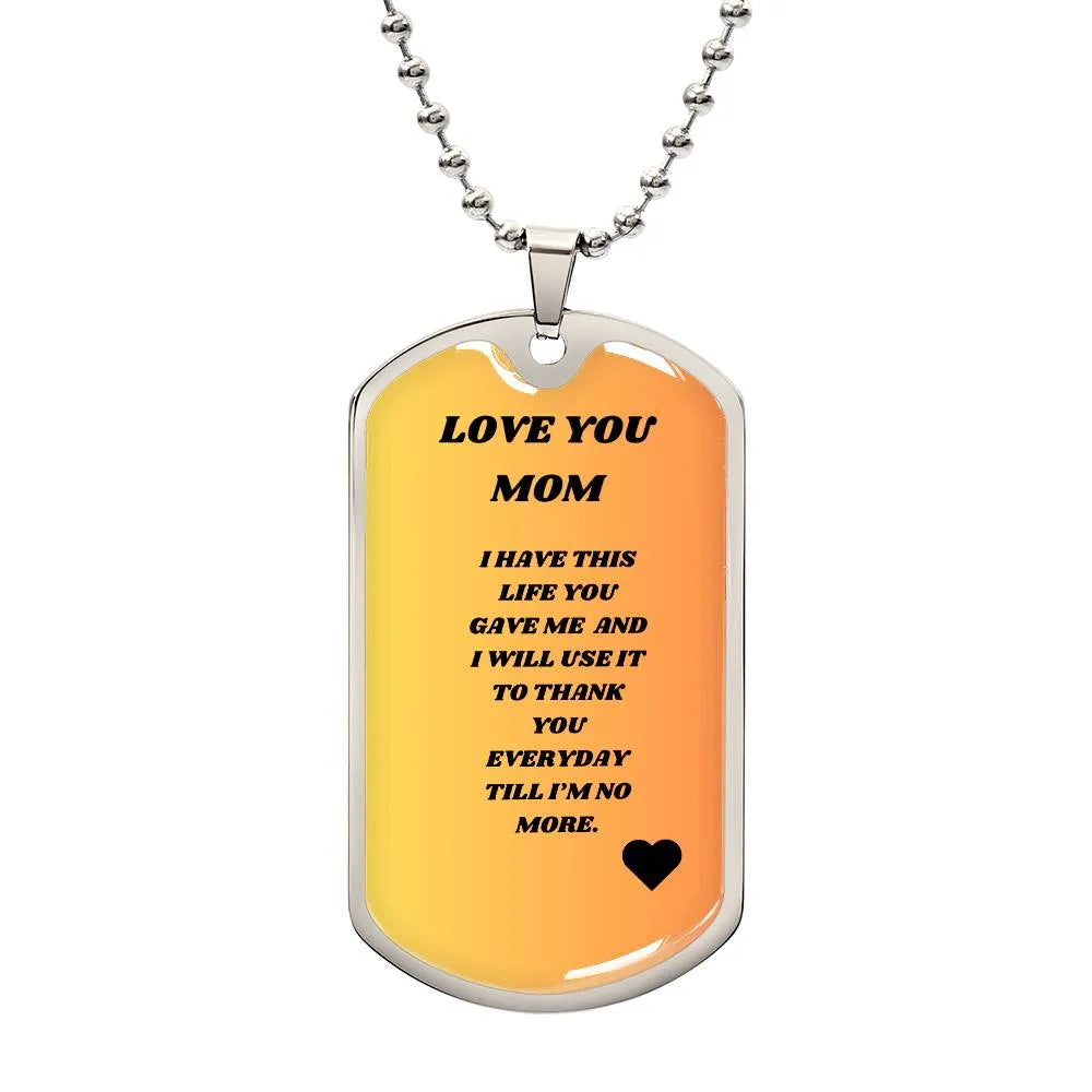 Love Mom Dog Tag Y - CEW Store