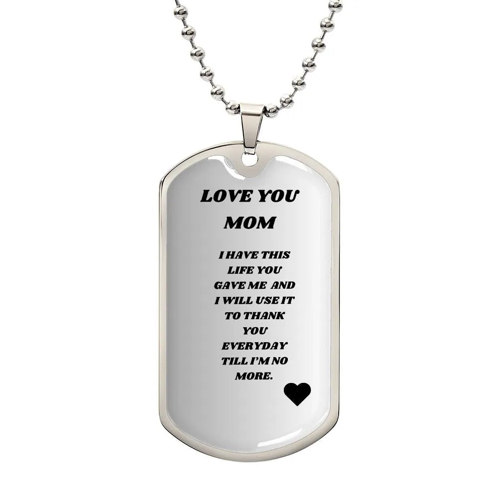 Love Mom Dog Tag G - CEW Store