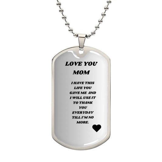 Love Mom Dog Tag G - CEW Store