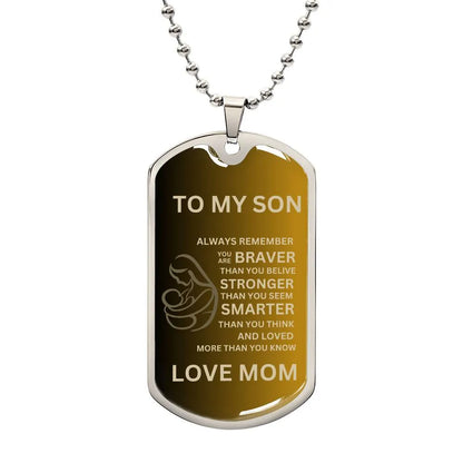 Mother and Son Dog Tag Gold - CEW Store