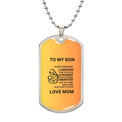 Dog Tag Mother and Son Gold