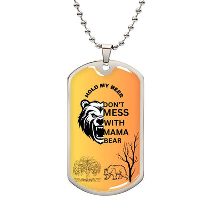 Dog Tag Mama Bear Gold