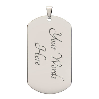 Dog Tag Mama Bear White