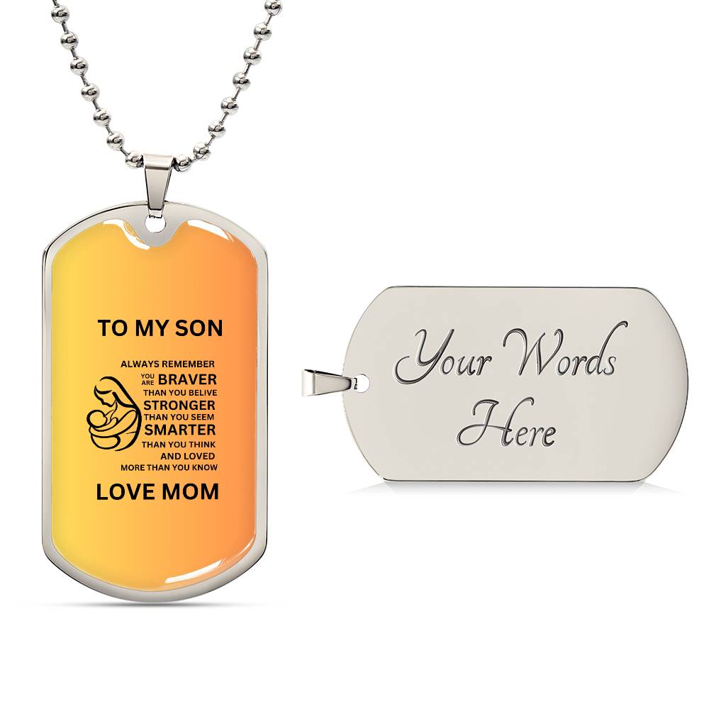 Dog Tag Mother and Son Gold