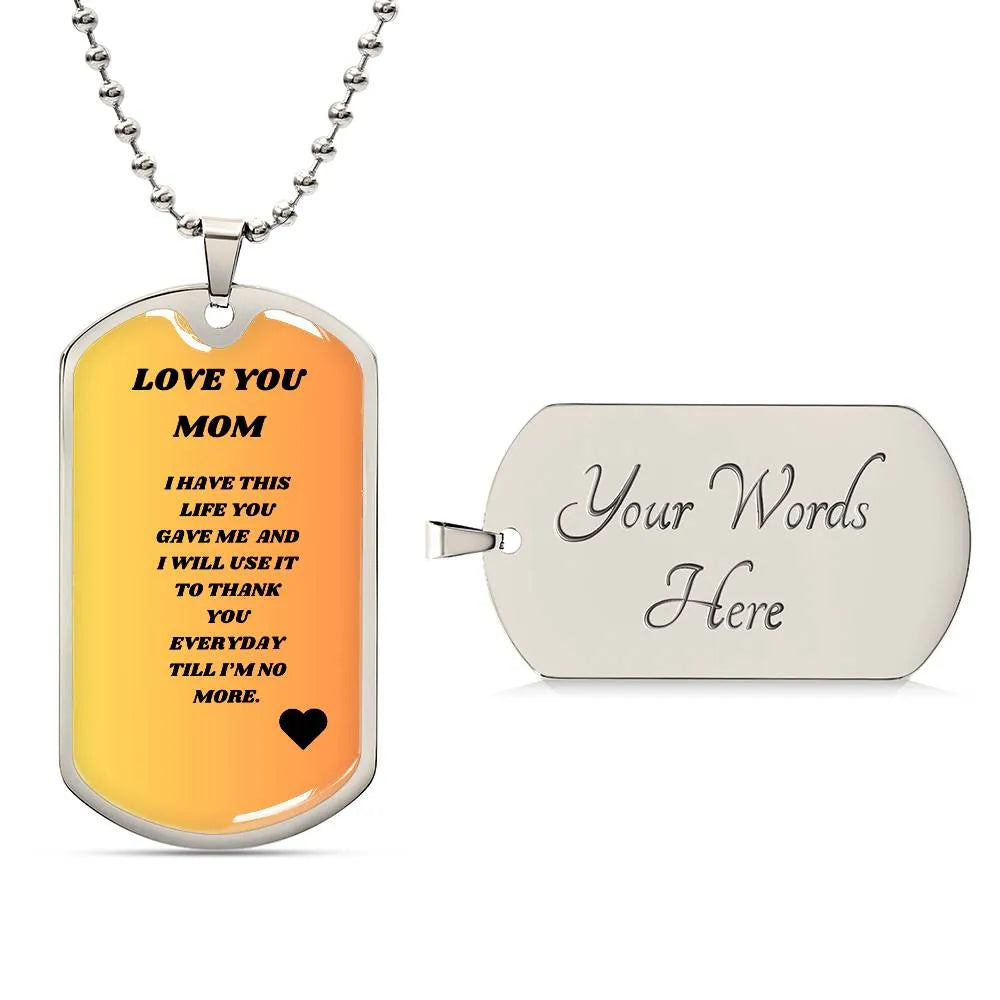 Love Mom Dog Tag Y - CEW Store