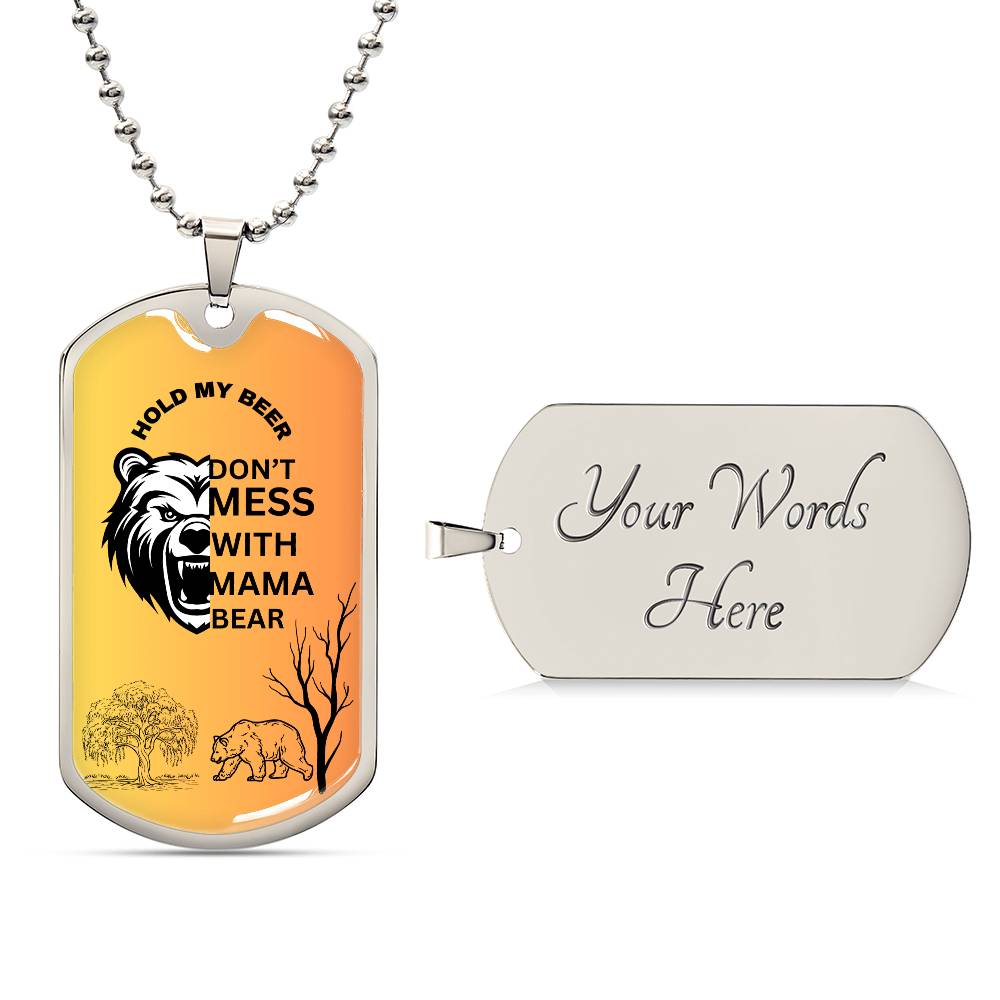 Dog Tag Mama Bear Gold