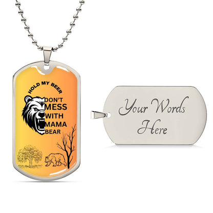 Dog Tag Mama Bear Gold