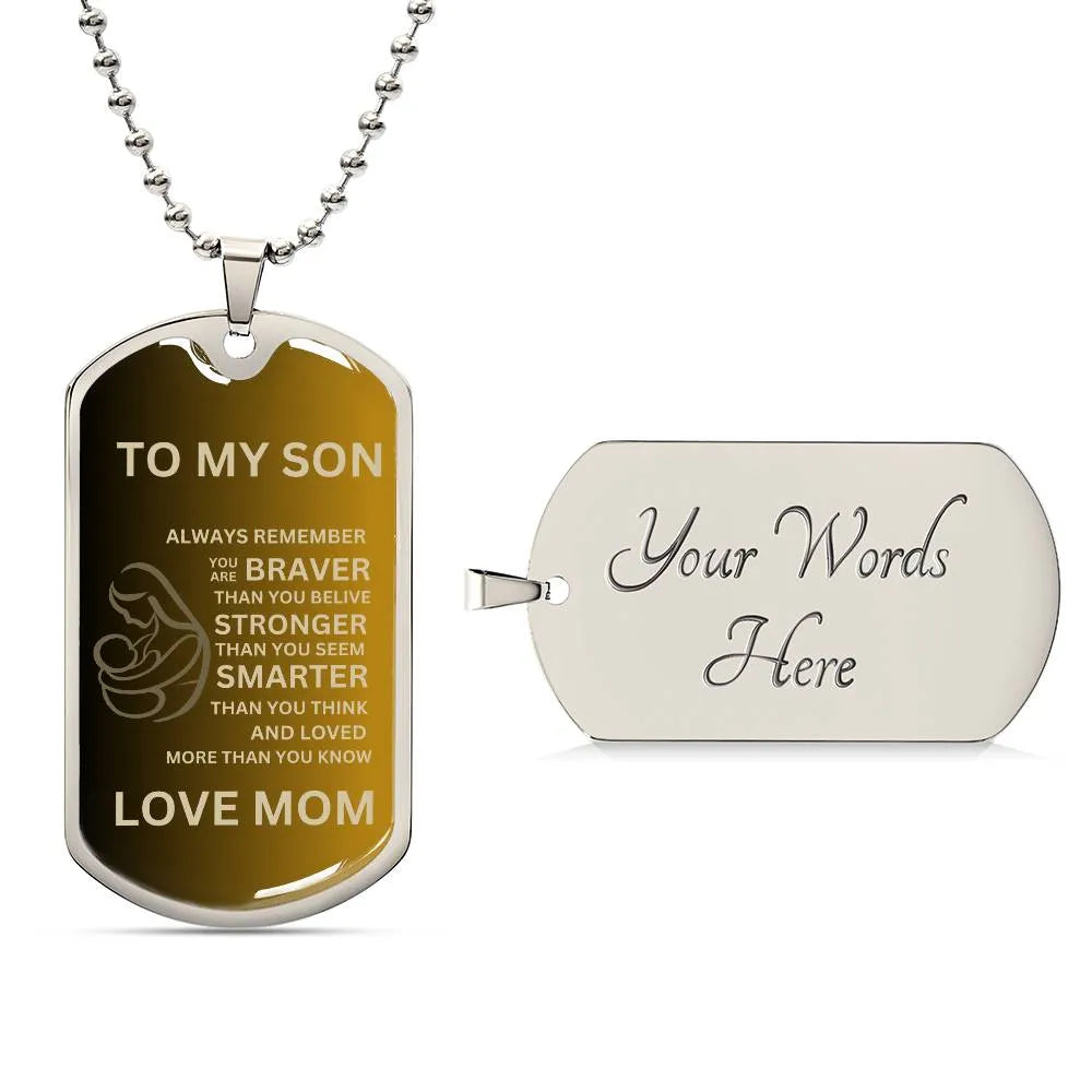 Mother and Son Dog Tag Gold - CEW Store