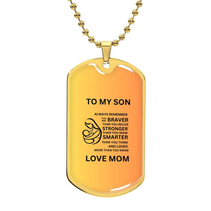 Dog Tag Mother and Son Gold