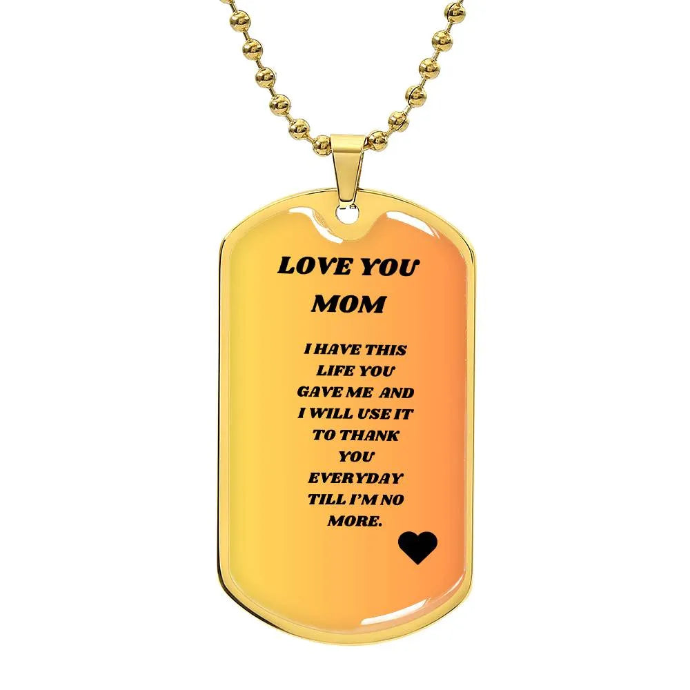 Love Mom Dog Tag Y - CEW Store