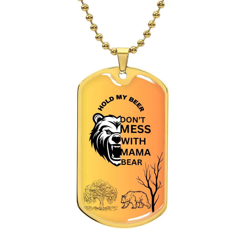 Dog Tag Mama Bear Gold