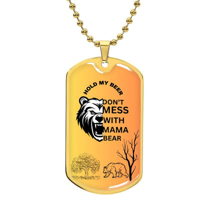 Dog Tag Mama Bear Gold