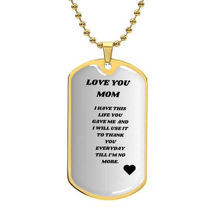 Love Mom Dog Tag G - CEW Store