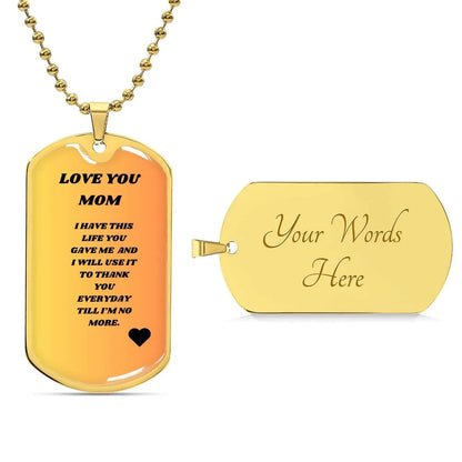 Love Mom Dog Tag Y - CEW Store