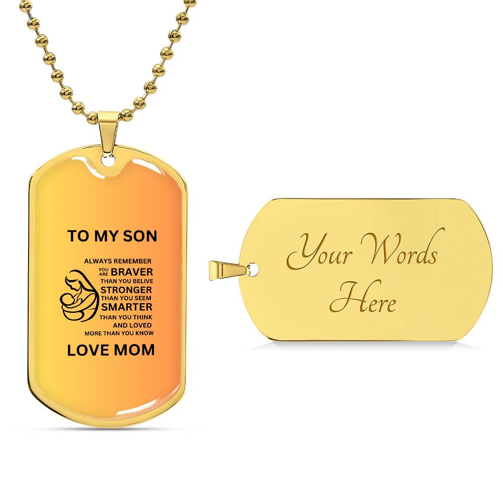 Dog Tag Mother and Son Gold