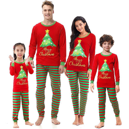 Matching Family Pajamas Set Striped Christmas Pajamas Sleepwear Dad Mom PJs