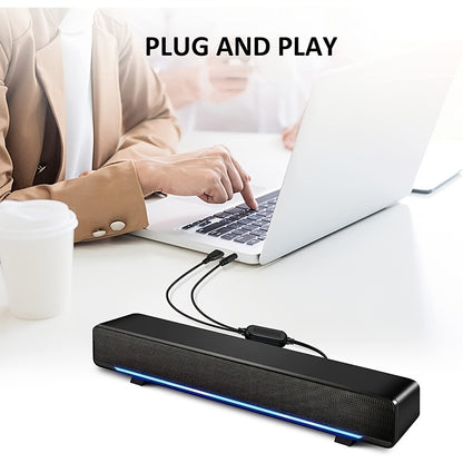 Computer Speaker; USB Powered 3.5mm Jack Sound Barrier Speaker; Suitable For Computer Desktop; Laptop Christmas Gift For Women/Kids/Children/Men/Adults