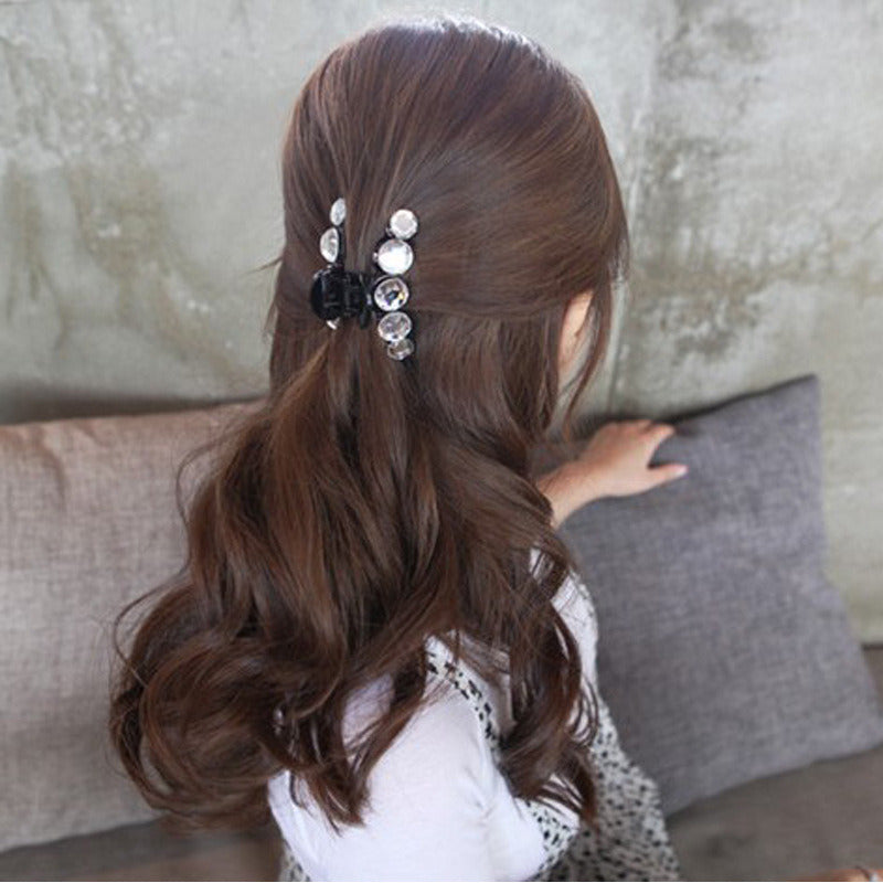 Crystal Pearl Hair Claws Women Flower Rhinestones Hairpins Elegance Handmade Hair Clips Hair Accessories