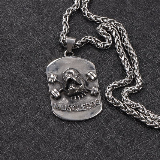 Bullying Fitness Sports Muscle Dog Necklace For Men