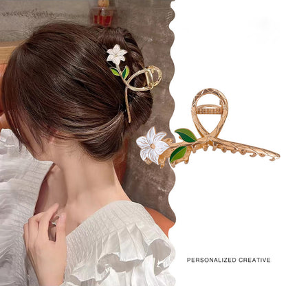 1/2pcs Women Elegant Flowers Hollow Geometric Metal Hair Claw Vintage Hair Clips Headband Hairpin Fashion Hair Accessories