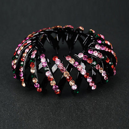 Women Bun Crystal Hair Claw Fashion Female Ponytail Headwear Horsetail Buckle Hair Clip Bird Nest Expanding Hair Accessories